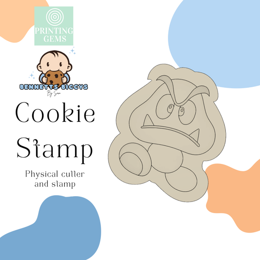 Angry mushroom raised stamp by Bennets Biccys