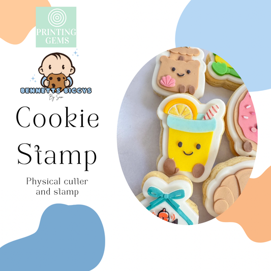 Cute drink raised stamp by Bennets Biccys