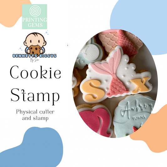 Mermaid six raised stamp by Bennets Biccys