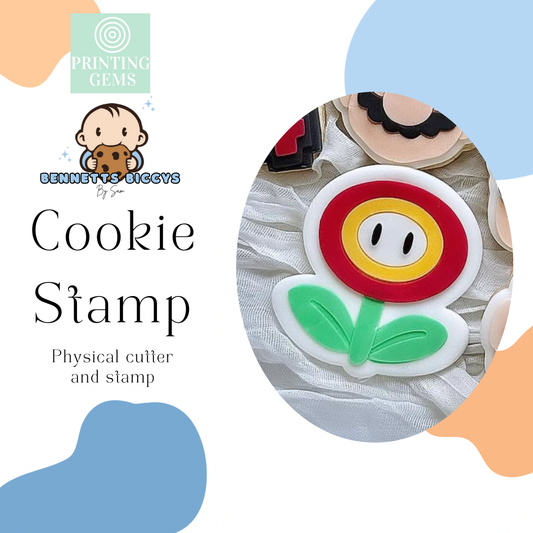 Italian Plumber Flower raised stamp by Bennets Biccys