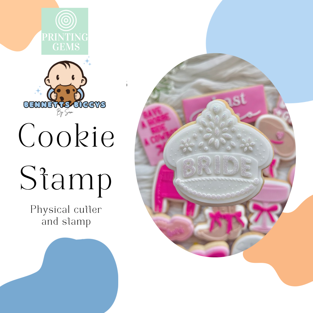 Marching Bride Hat raised stamp by Bennets Biccys