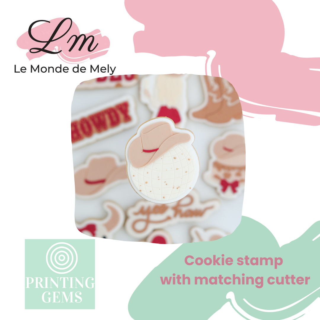 Last Rodeo discoball raised stamp by Le Monde De Mely