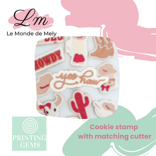 Last Rodeo yee haw raised stamp by Le Monde De Mely