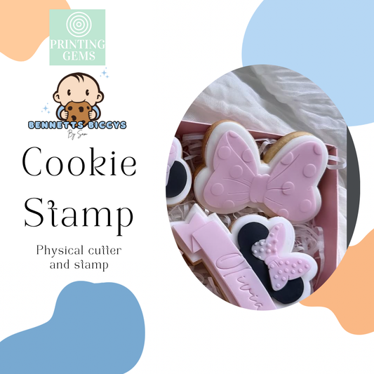 Mouse Bow raised stamp by Bennets Biccys