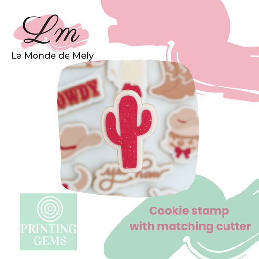 Last Rodeo cactus raised stamp by Le Monde De Mely