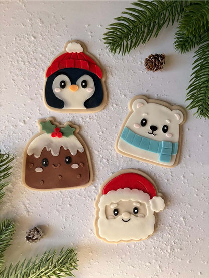 Christmas Cute Face Set by Little Bird Designs