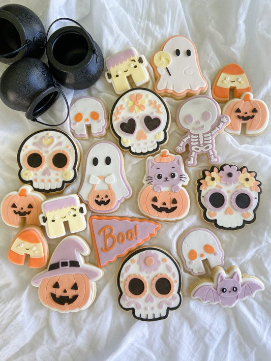 Floral skulls halloween Set by Little Bird Designs