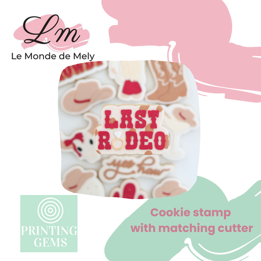 Last Rodeo text raised stamp by Le Monde De Mely