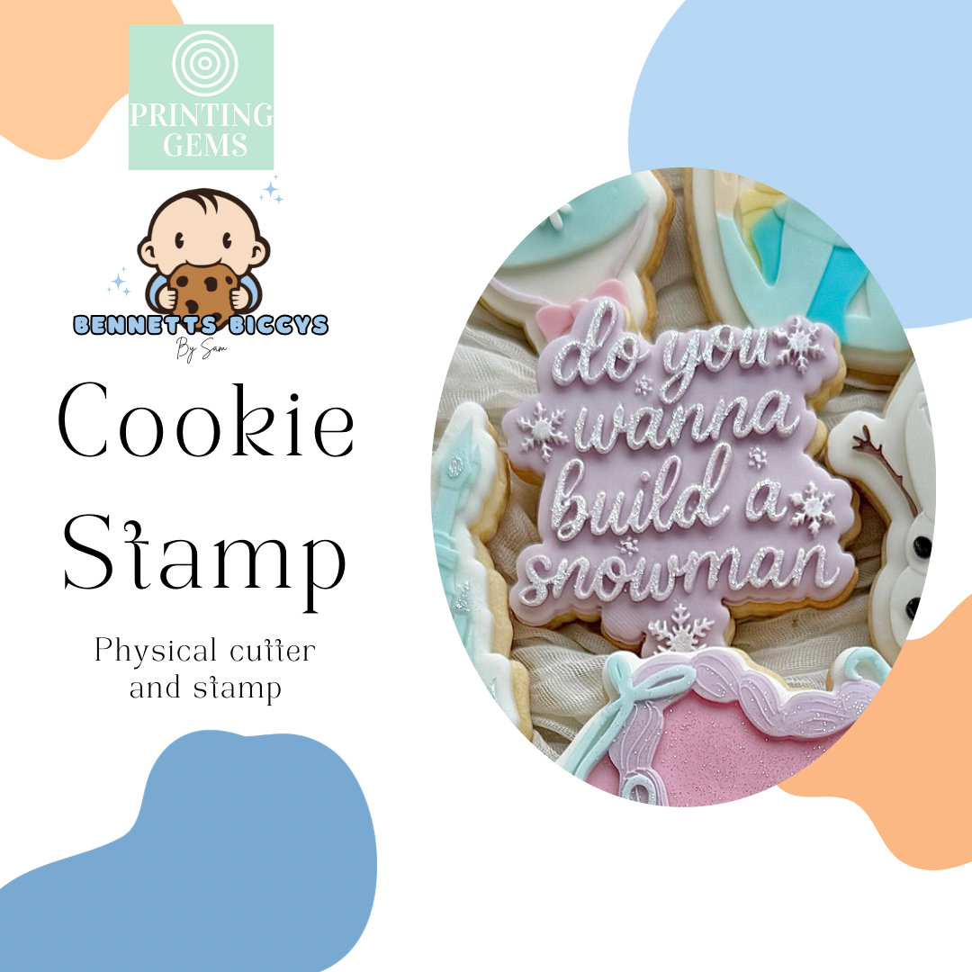 Do you want to build a snowman? raised stamp by Bennets Biccys
