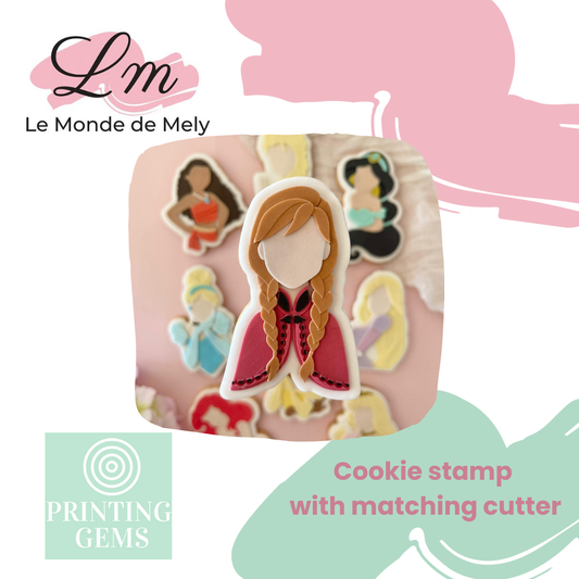 Winter princess raised stamp by Le Monde De Mely