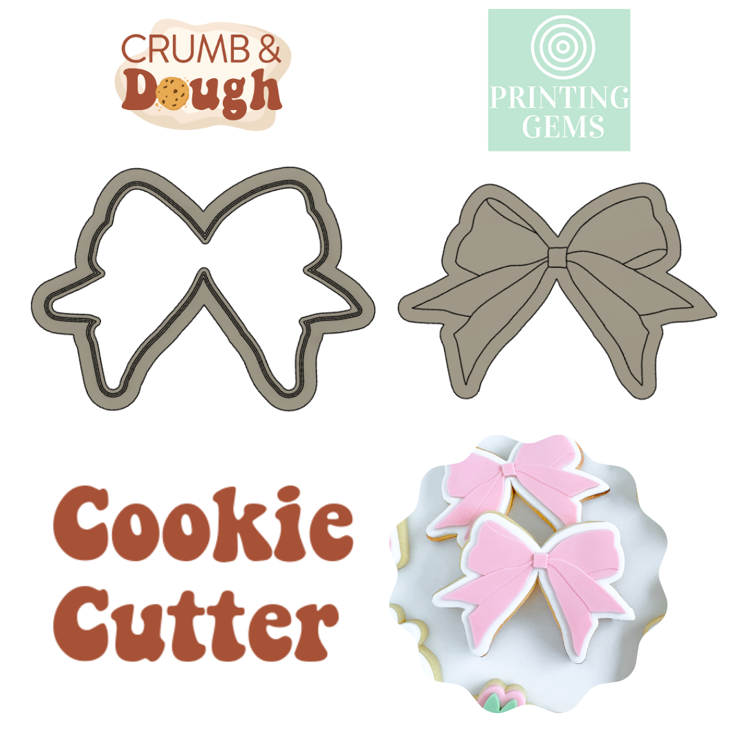 Bow raised stamp by Crumb and Dough