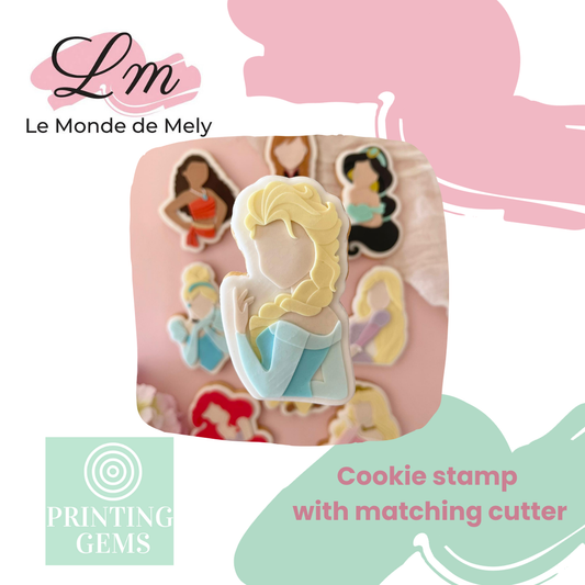 Winter magical princess raised stamp by Le Monde De Mely