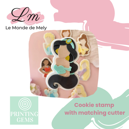 Arabian princess raised stamp by Le Monde De Mely