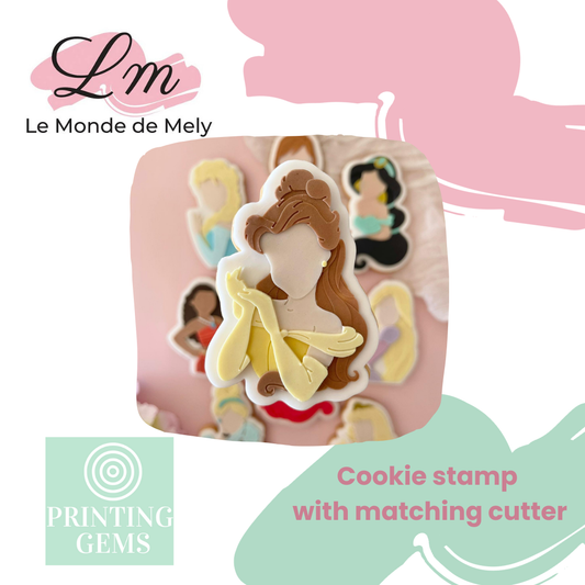 Rose princess raised stamp by Le Monde De Mely