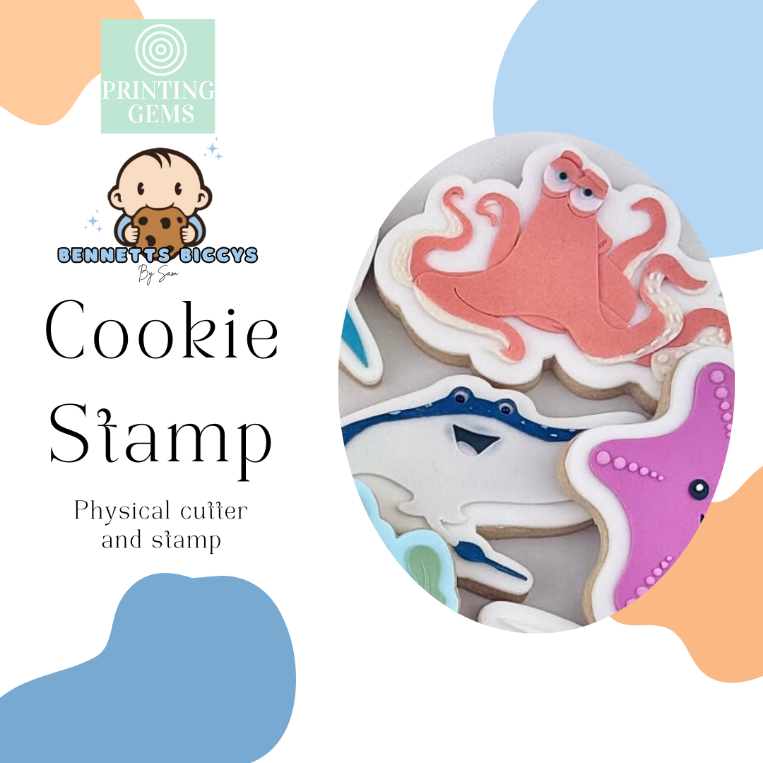 Lost fish Octopus raised stamp by Bennets Biccys