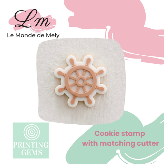 Sailor wheel raised stamp by Le Monde De Mely