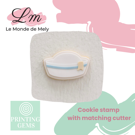 Sailor hat raised stamp by Le Monde De Mely