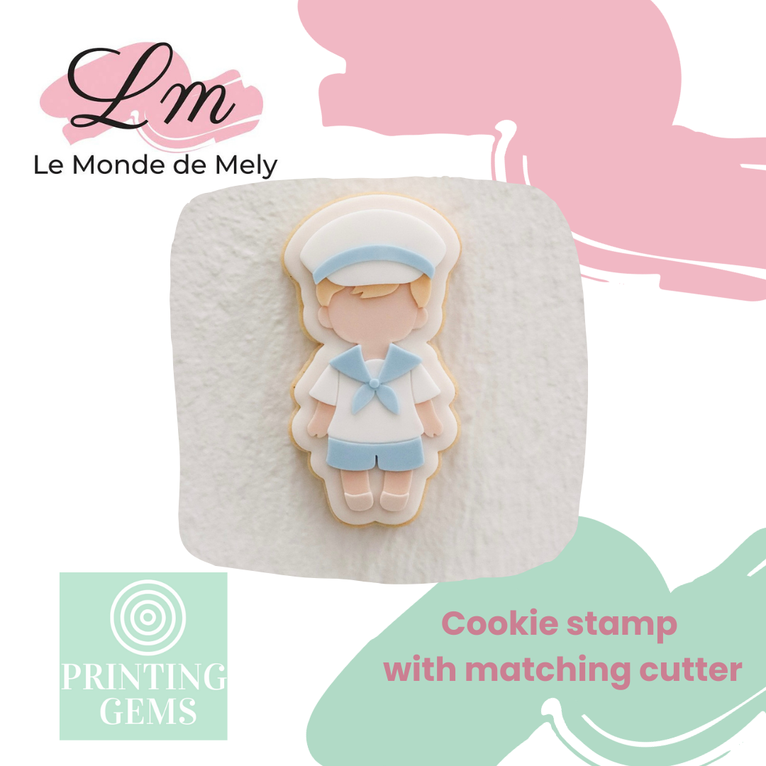 Sailor boy raised stamp by Le Monde De Mely