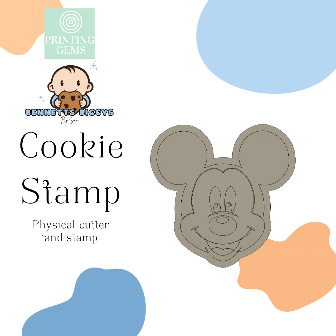Mouse Face raised stamp by Bennets Biccys