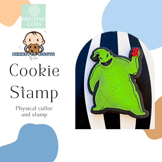 Christmas Nightmare Green guy raised stamp by Bennets Biccys