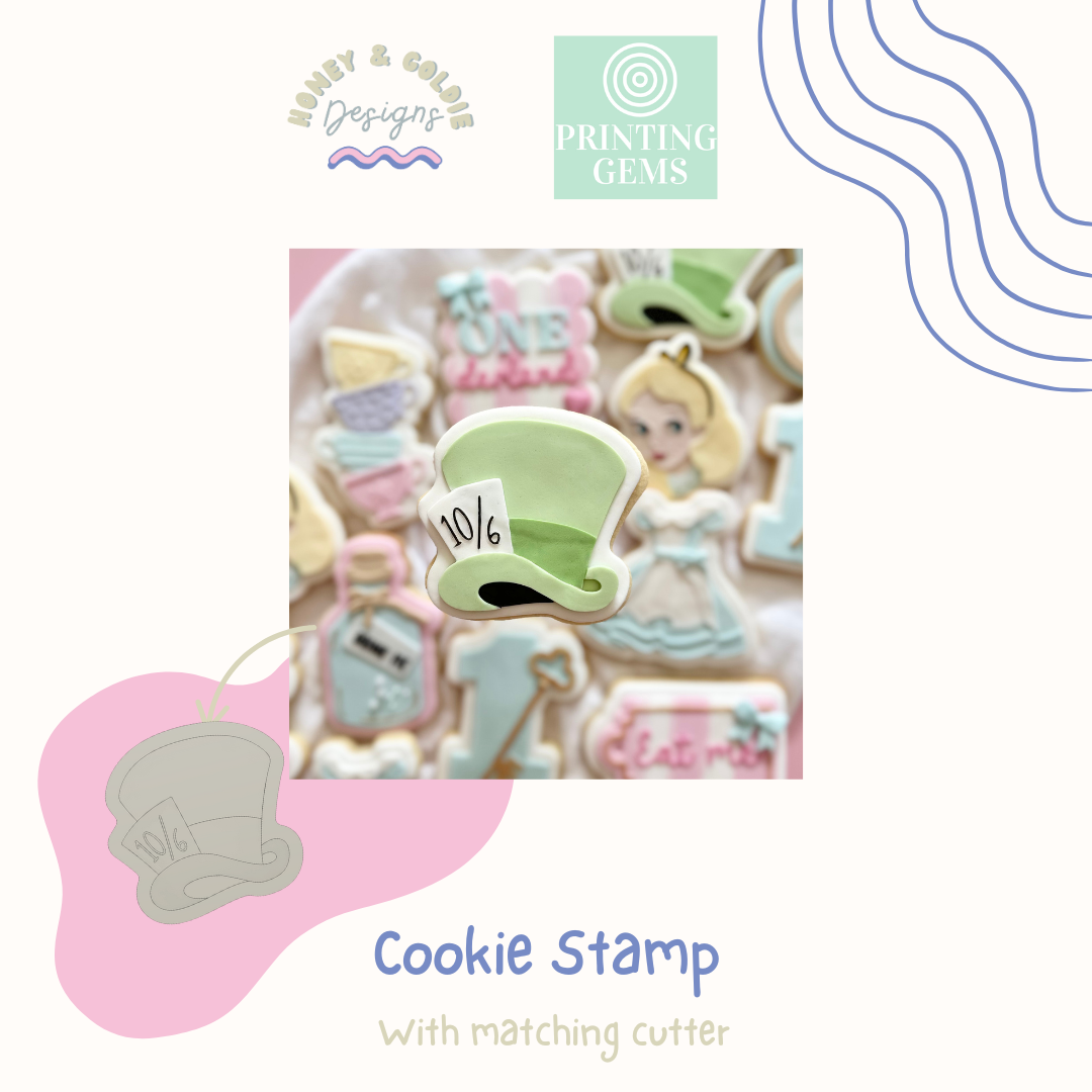 Alice hat raised stamp by Honey & Goldie