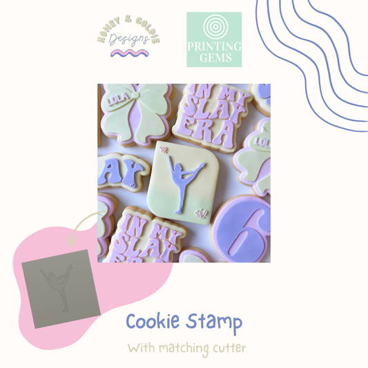 Cheer pose raised stamp by Honey & Goldie