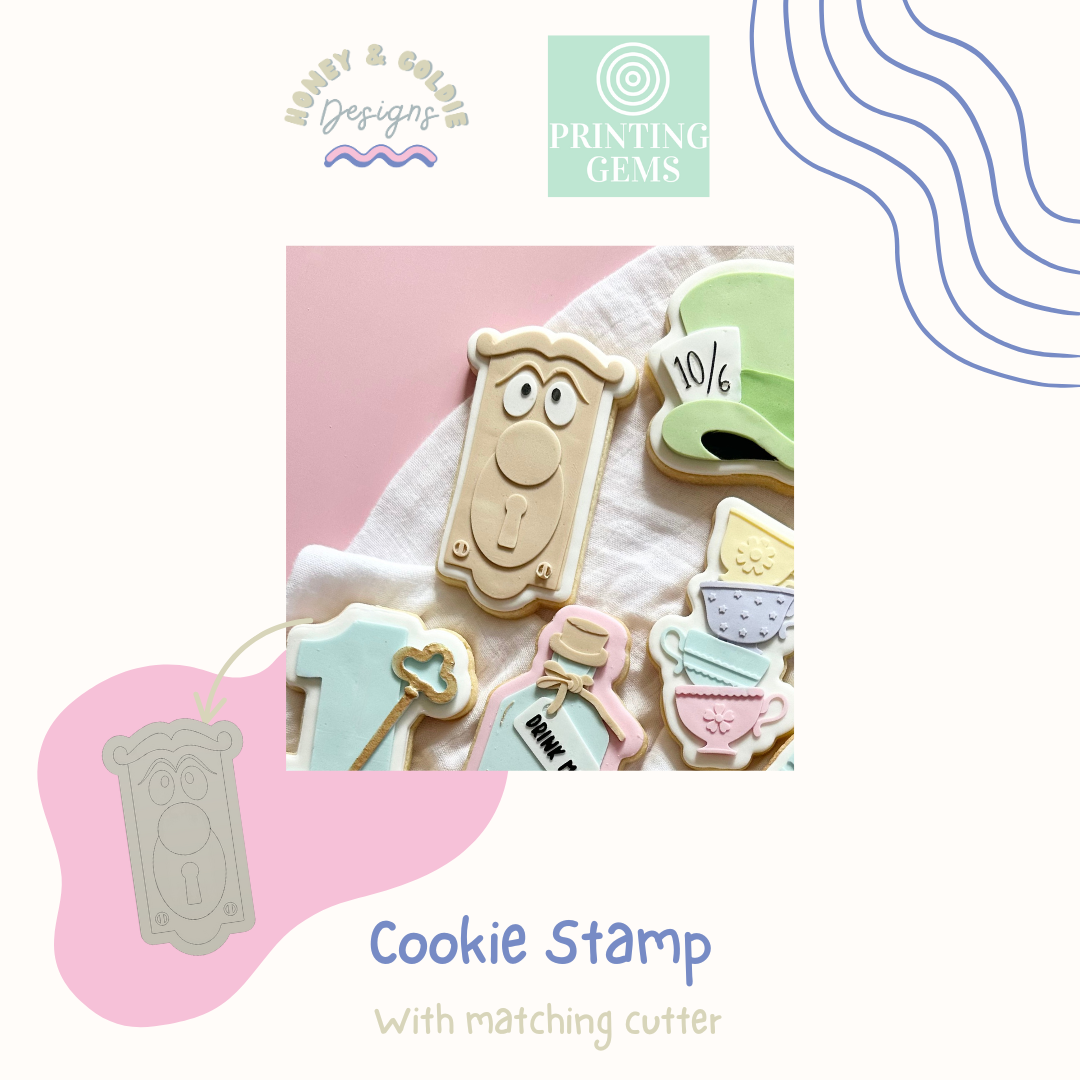 Alice door knob raised stamp by Honey & Goldie