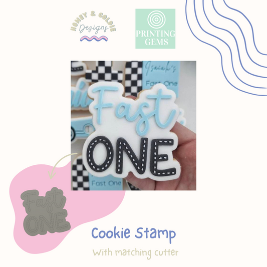 Fast one raised stamp by Honey & Goldie