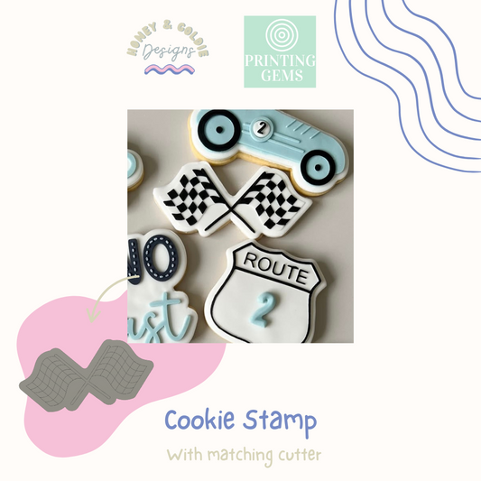 Flags raised stamp by Honey & Goldie