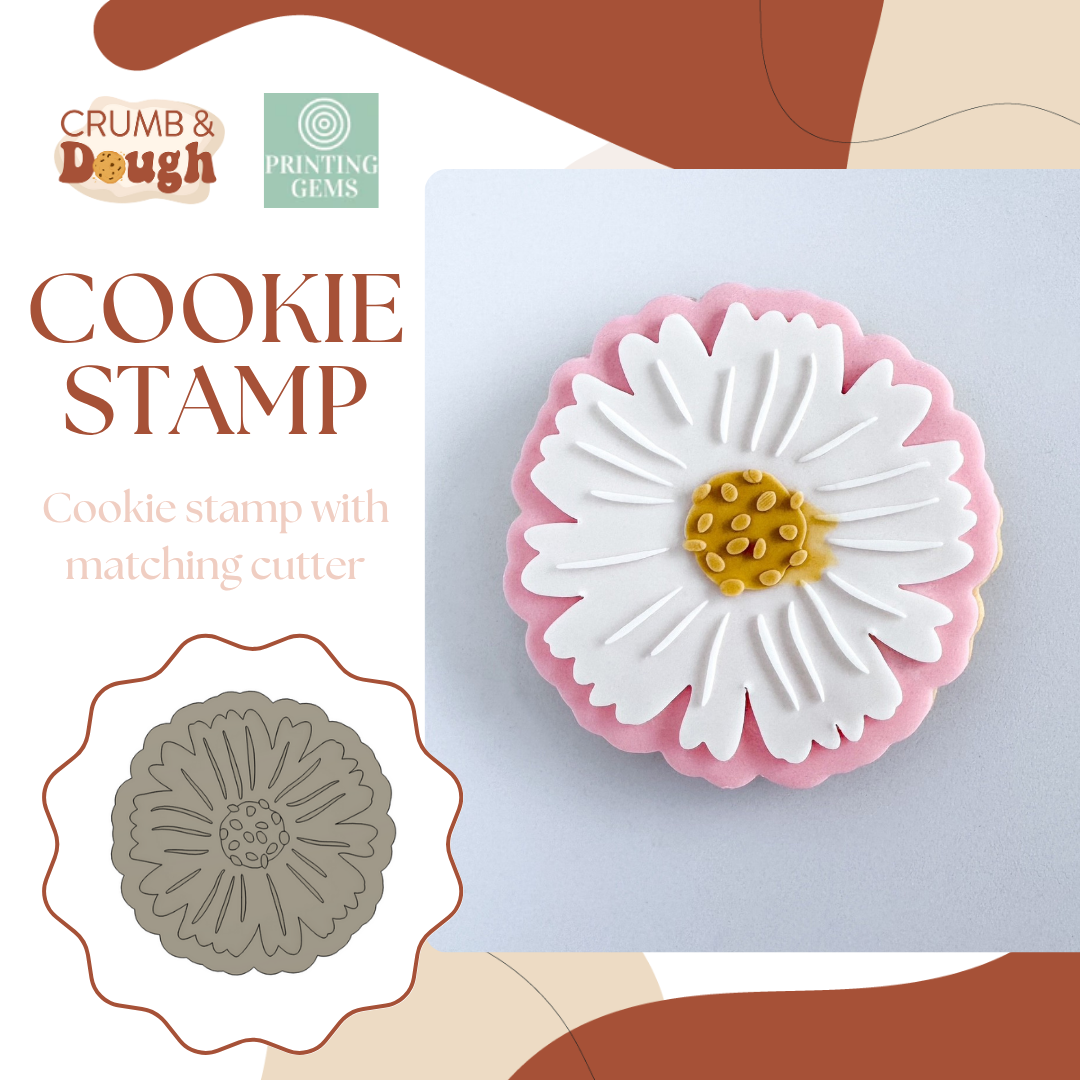 Flower no Stem raised stamp by Crumb and Dough