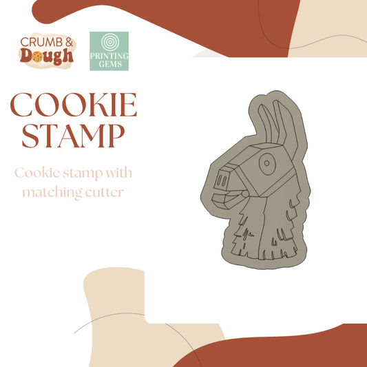 Gaming Llama raised stamp by Crumb and Dough
