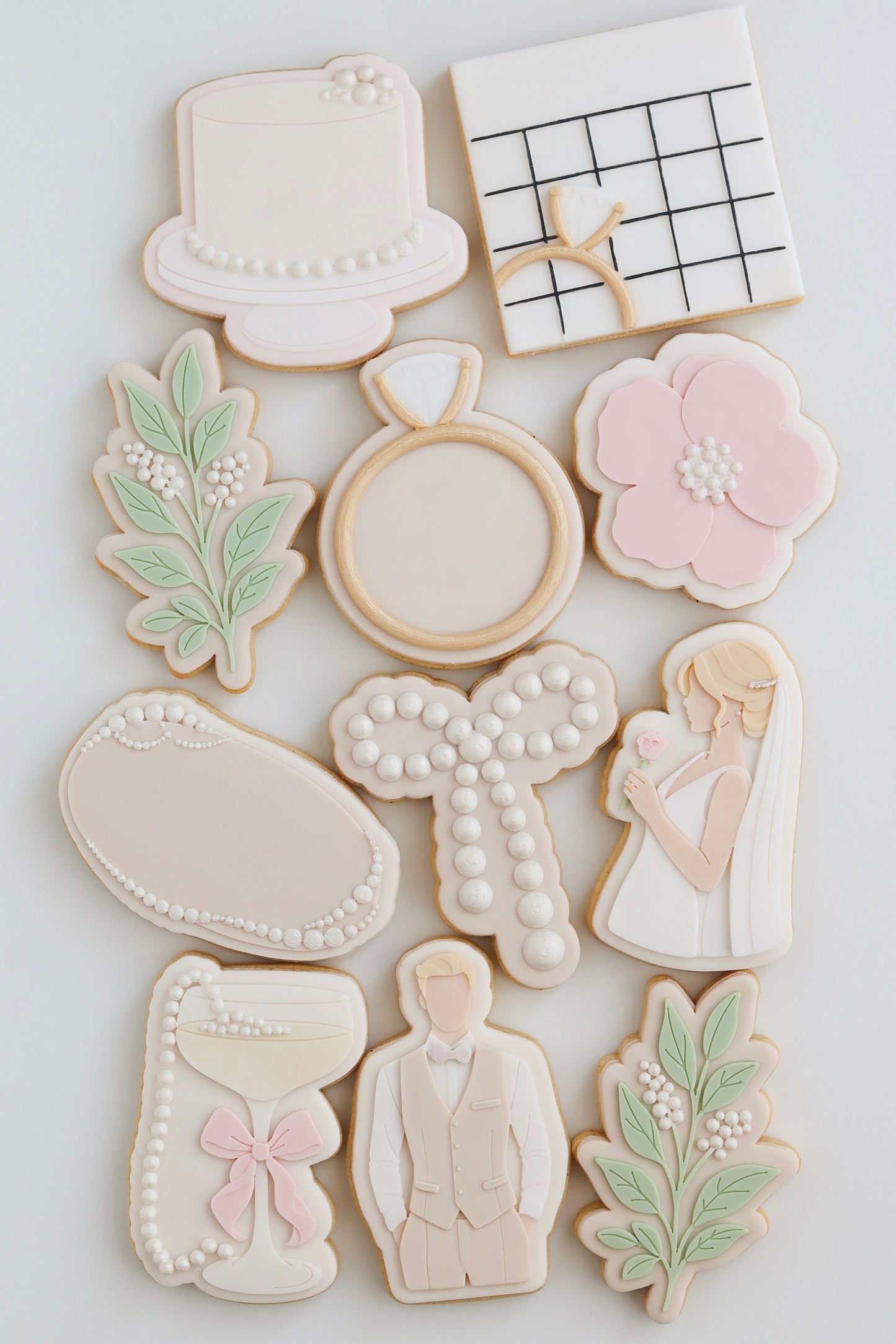 Pearl Wedding Set raised stamp by Le Monde De Mely