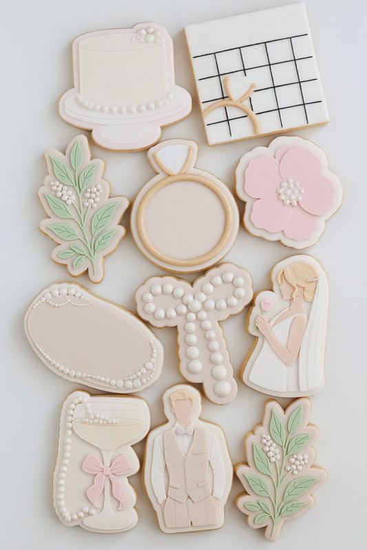 Pearl Wedding Set raised stamp by Le Monde De Mely