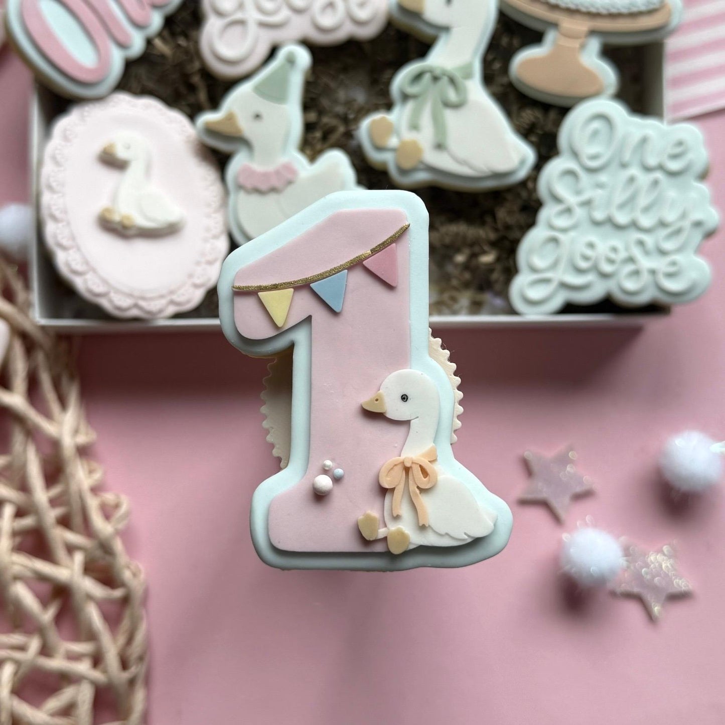 One Silly Goose Set raised stamp by Le Monde De Mely