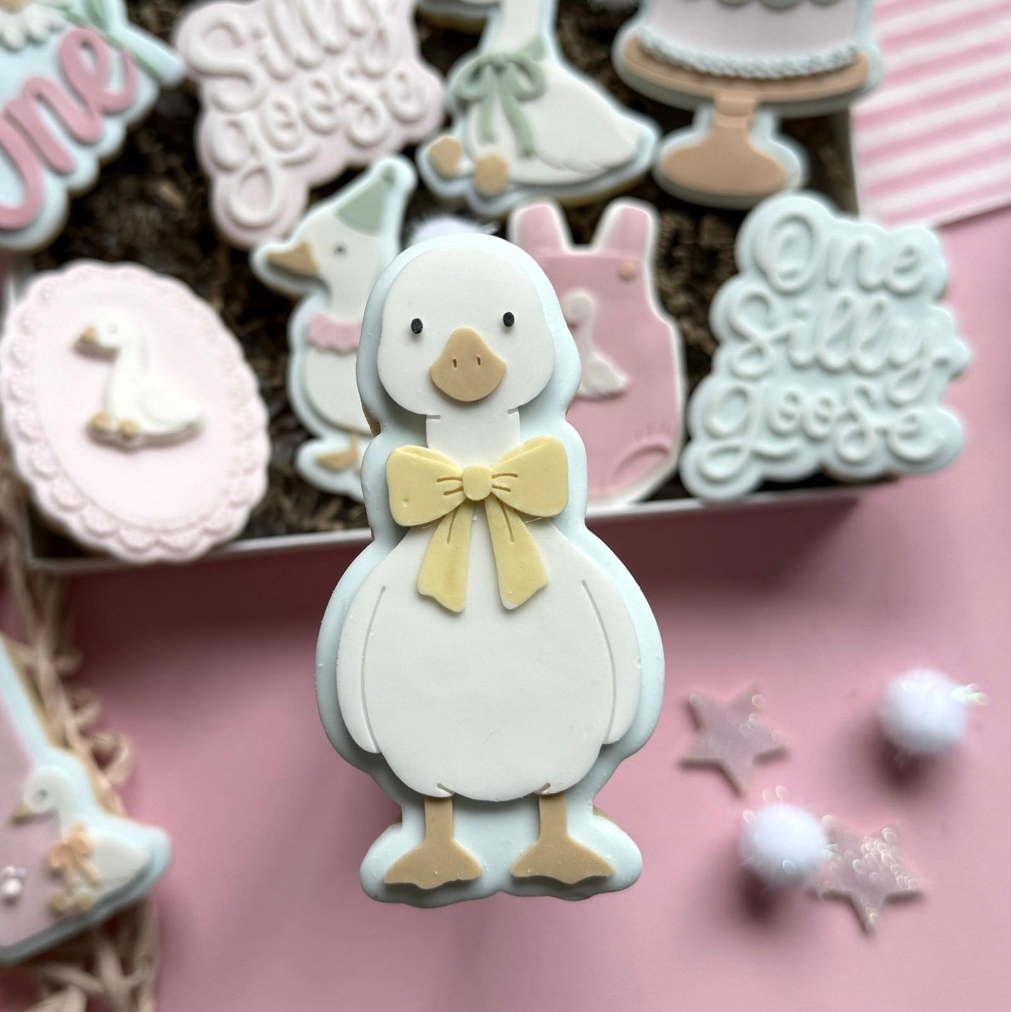 One Silly Goose Set raised stamp by Le Monde De Mely