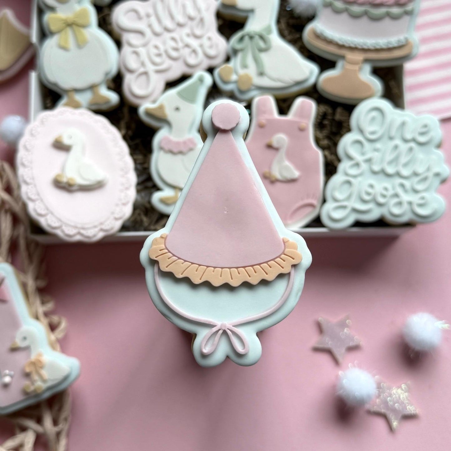 One Silly Goose Set raised stamp by Le Monde De Mely