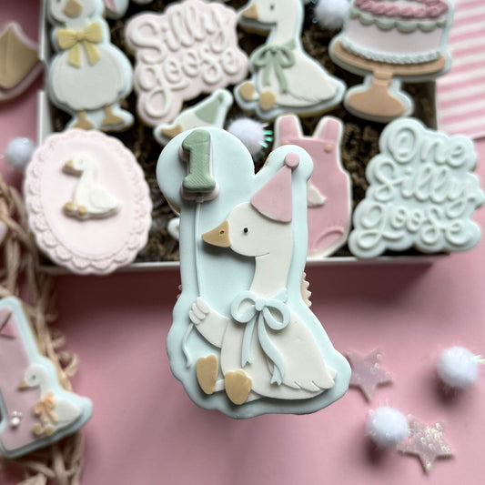 One Silly Goose Set raised stamp by Le Monde De Mely