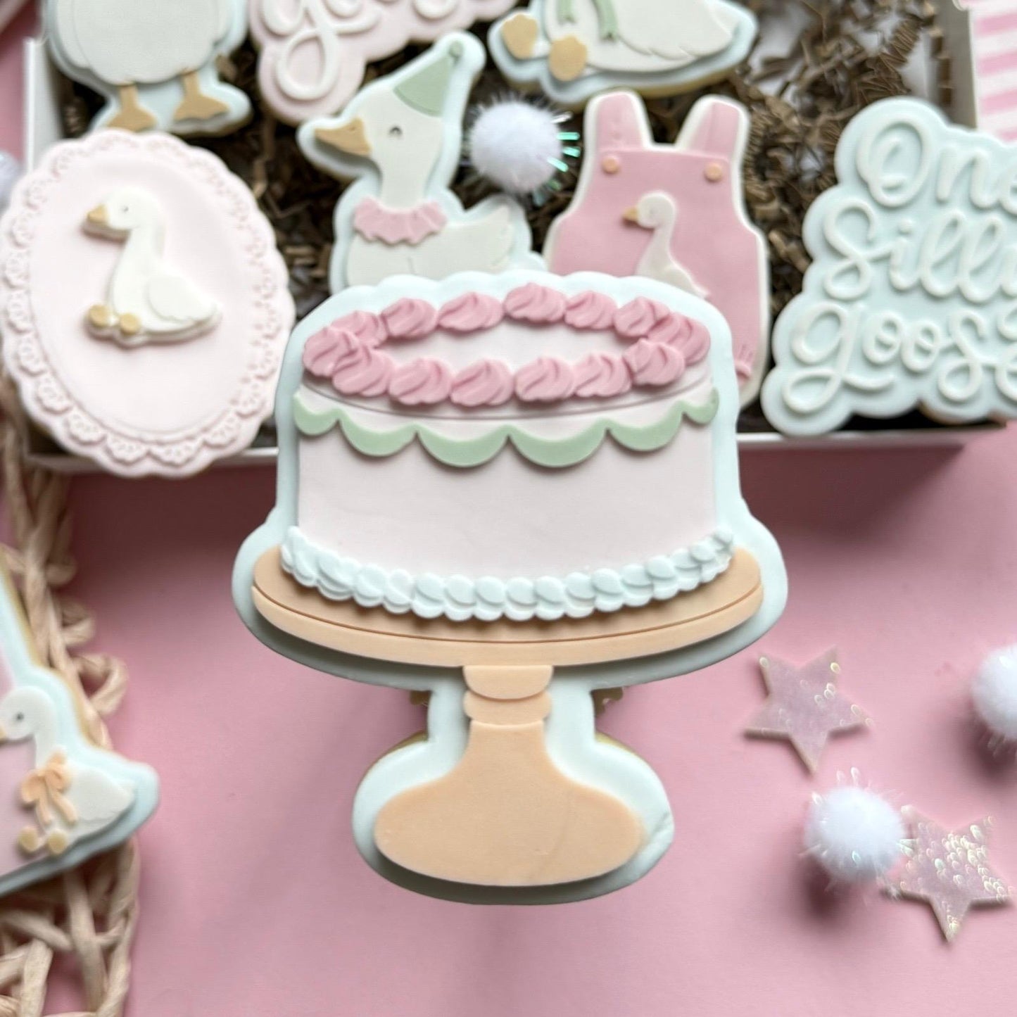 One Silly Goose Set raised stamp by Le Monde De Mely