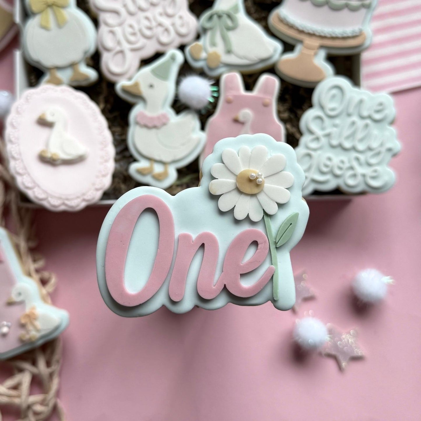 One Silly Goose Set raised stamp by Le Monde De Mely