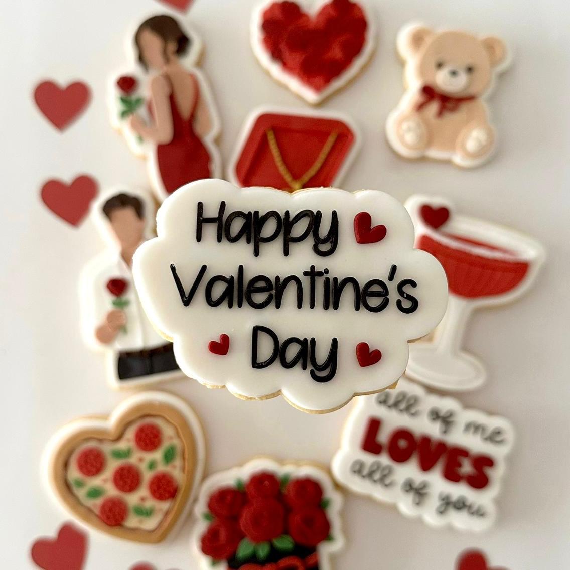 All of me loves all of you Valentines Set raised stamp by Le Monde De Mely