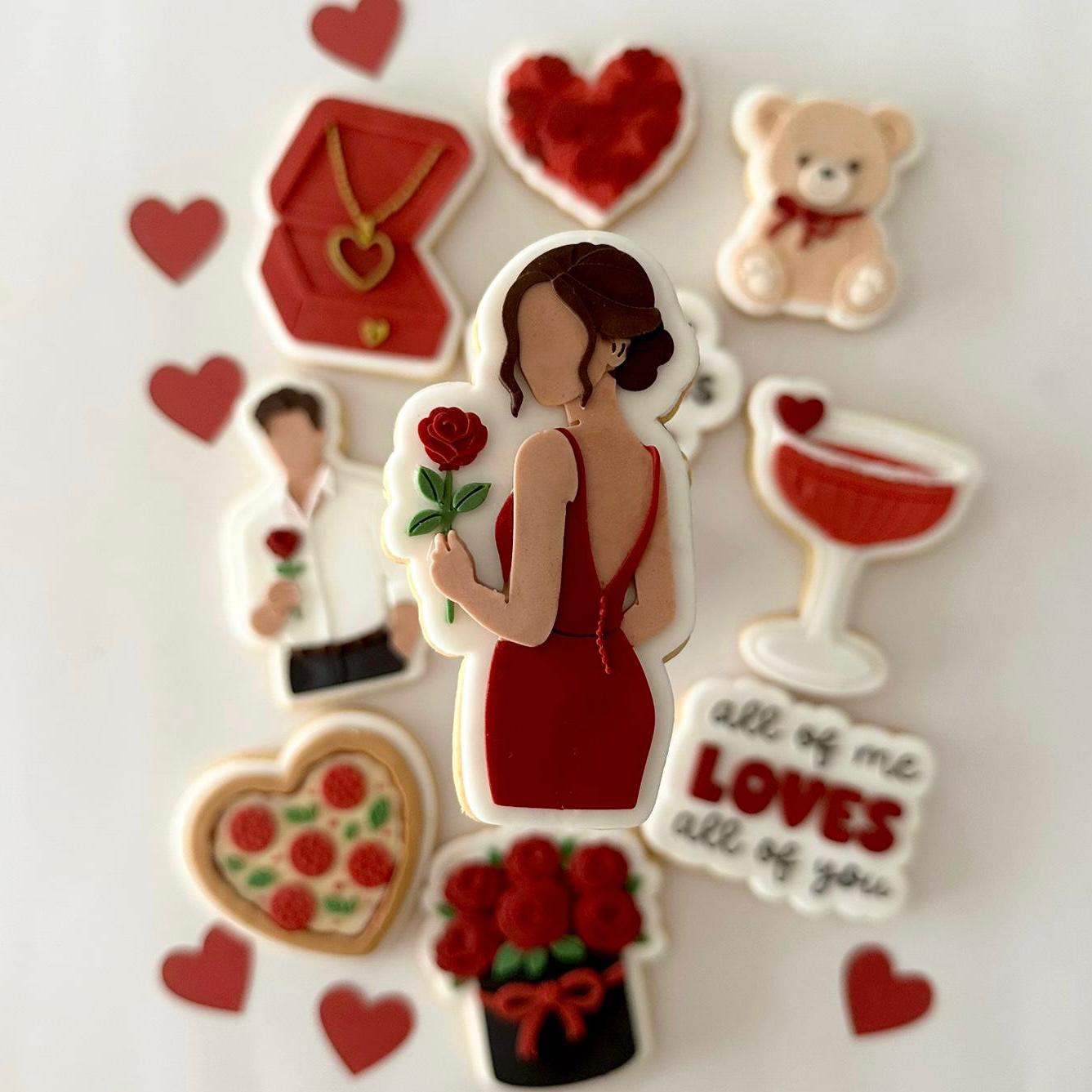 All of me loves all of you Valentines Set raised stamp by Le Monde De Mely