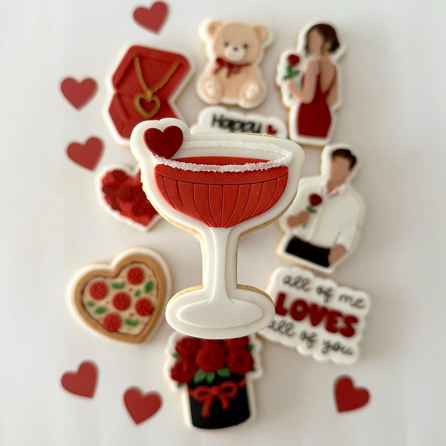 All of me loves all of you Valentines Set raised stamp by Le Monde De Mely