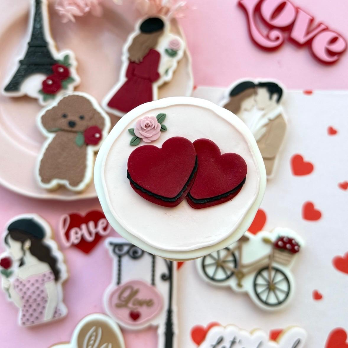 Let's French Valentines Set raised stamp by Le Monde De Mely
