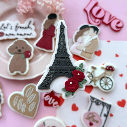 Let's French Valentines Set raised stamp by Le Monde De Mely