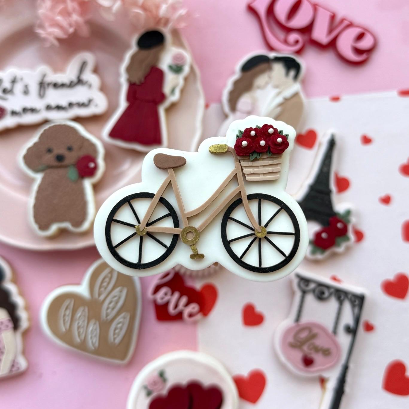 Let's French Valentines Set raised stamp by Le Monde De Mely