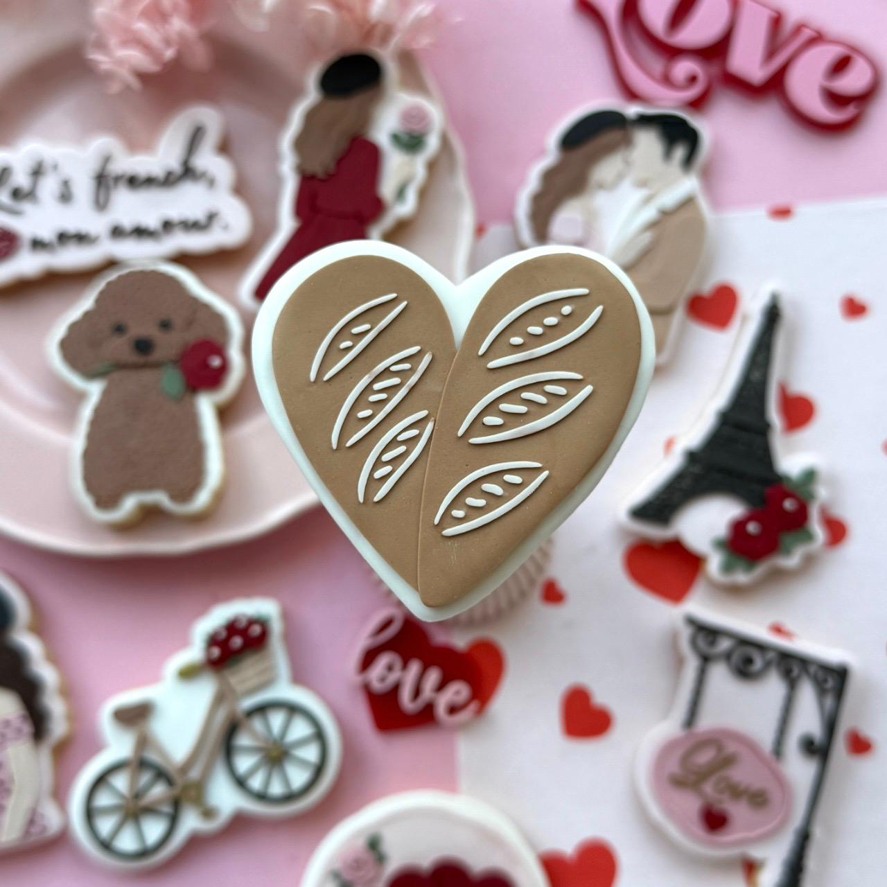 Let's French Valentines Set raised stamp by Le Monde De Mely