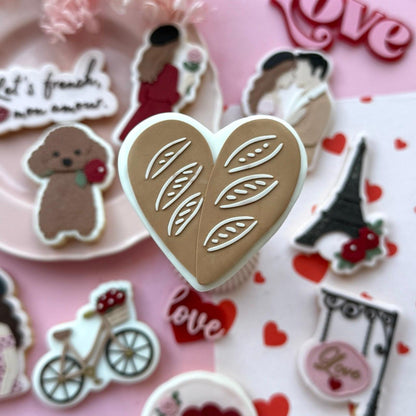 Let's French Valentines Set raised stamp by Le Monde De Mely
