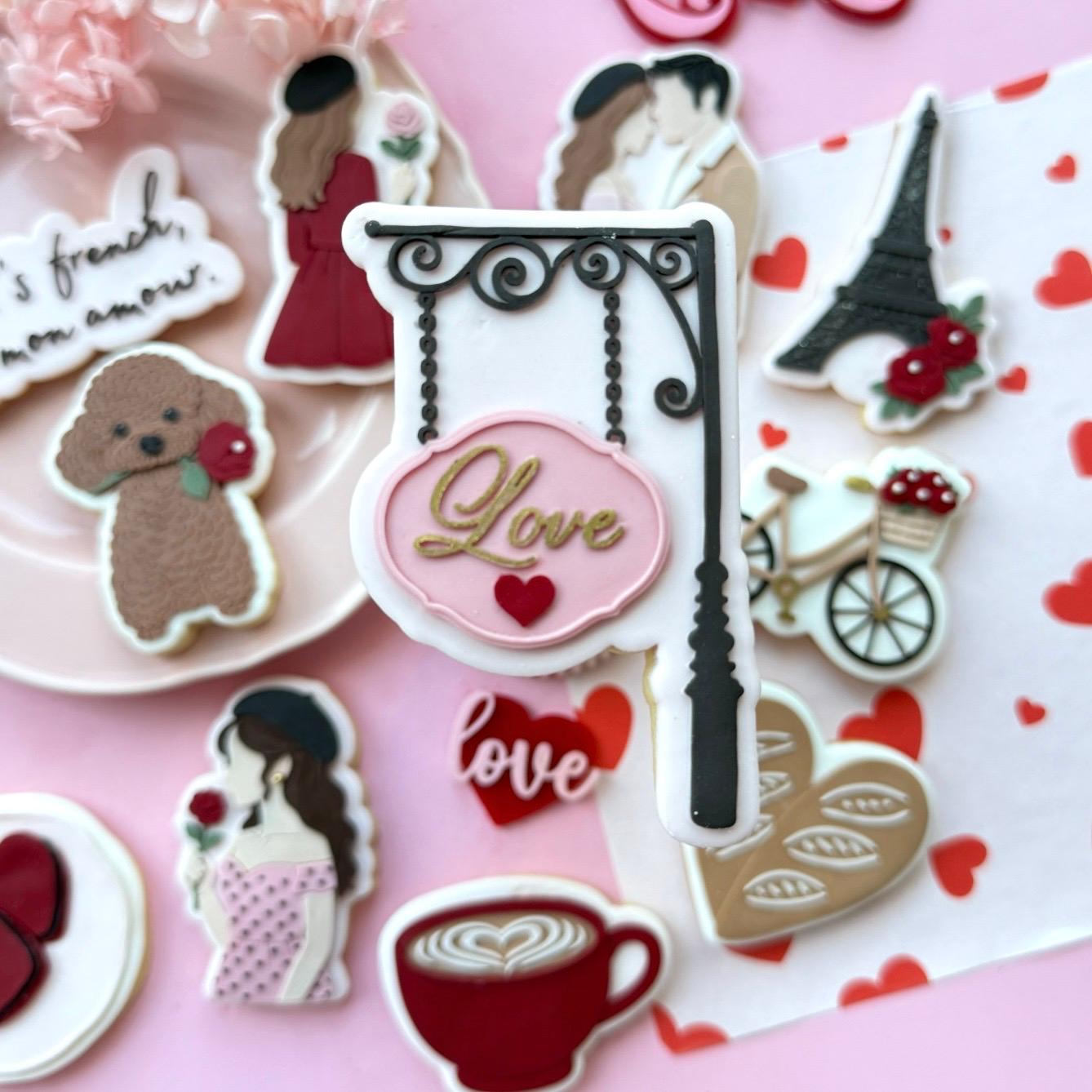 Let's French Valentines Set raised stamp by Le Monde De Mely