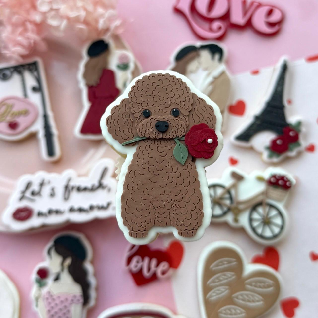Let's French Valentines Set raised stamp by Le Monde De Mely