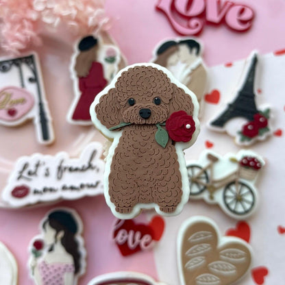 Let's French Valentines Set raised stamp by Le Monde De Mely